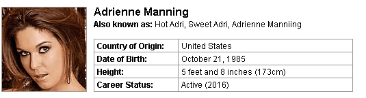 Pornstar Adrienne Manning