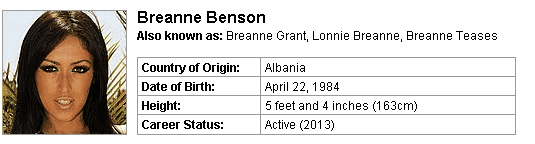 Pornstar Breanne Benson