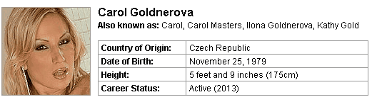 Pornstar Carol Goldnerova