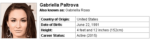 Pornstar Gabriella Paltrova