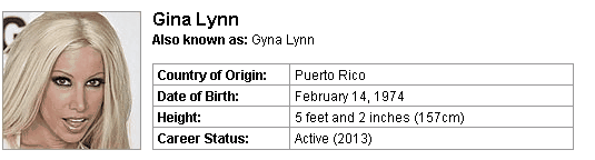 Pornstar Gina Lynn