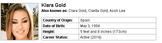 Pornstar Klara Gold