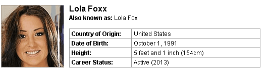 Pornstar Lola Foxx