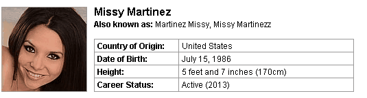 Pornstar Missy Martinez