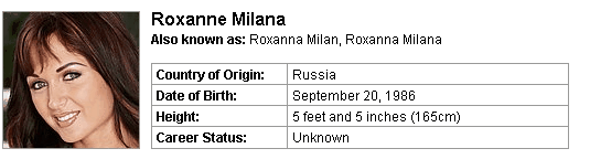 Pornstar Roxanne Milana