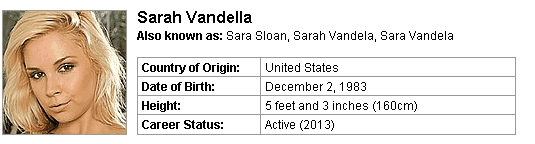 Pornstar Sarah Vandella