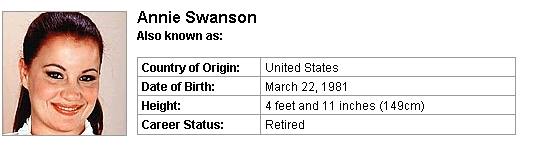 Pornstar Annie Swanson