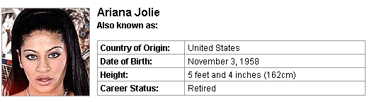 Pornstar Ariana Jolie