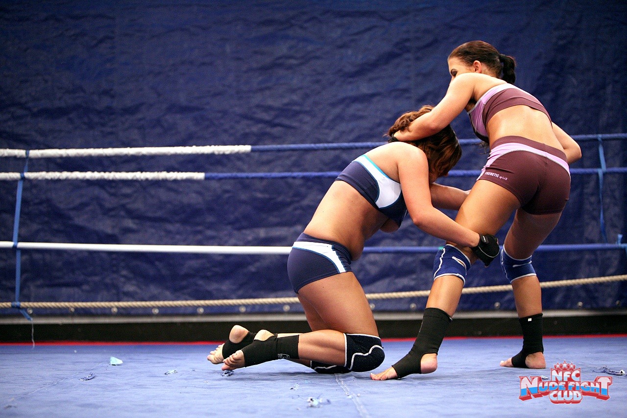 Bellina and Rihanna Samuel do nude grappling