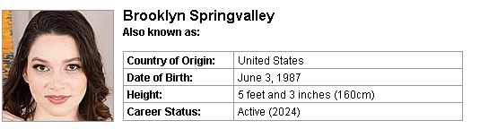 Pornstar Brooklyn Springvalley