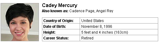 Pornstar Cadey Mercury