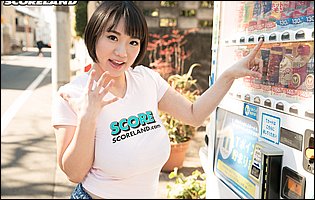 Kaho Shibuya strips her t-shirt and denim shorts and exposes nude body