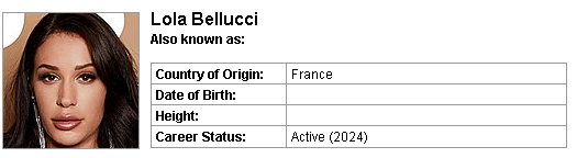 Pornstar Lola Bellucci