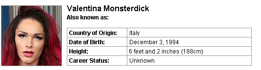 Pornstar Valentina Monsterdick