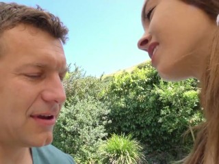 Petite brunette Charity Crawford enjoying hot sex with handsome guy
