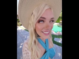Alex Grey giving blowjob to her boyfriend outdoor