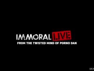 Zuzu Sweet and a hot brunette getting fucked by two guys