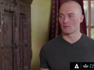 Beautiful masseuse AJ Applegate is having a hot sex with her client Zac Wild